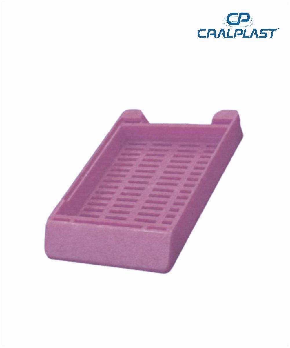 Cassete para biópsia rosa orifício 5mm x 1mm